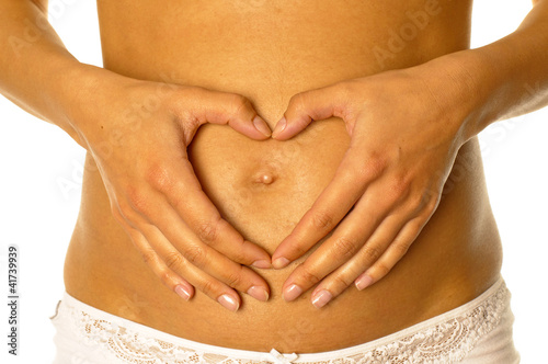 Obraz na płótnie pregnant woman w salonie