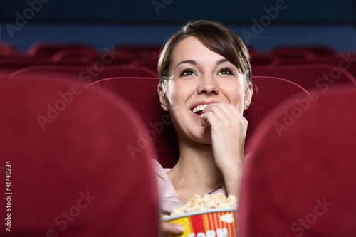 Woman at the cinema