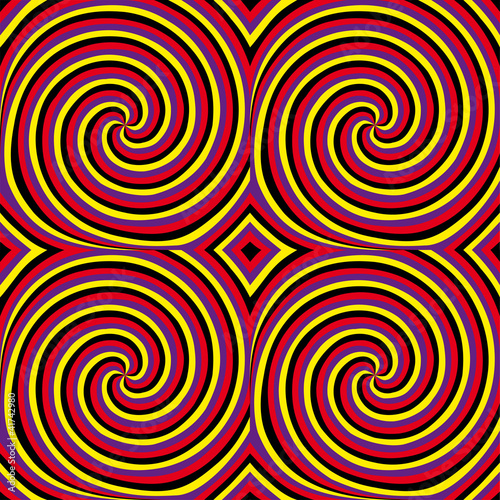 Movement (motion illusion). Seamless pattern.