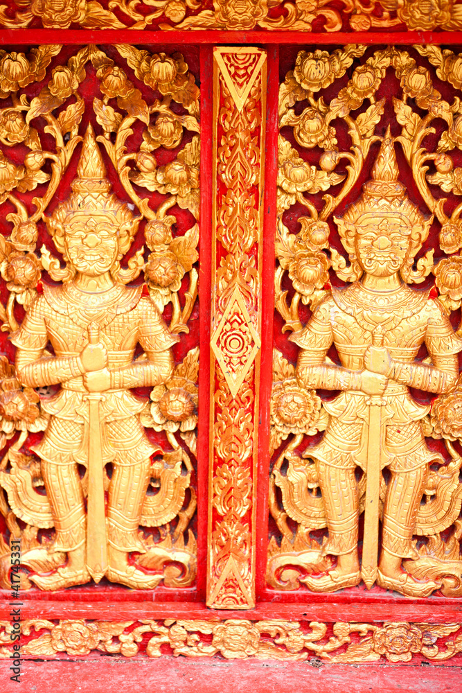 Obraz premium thai traditional window style