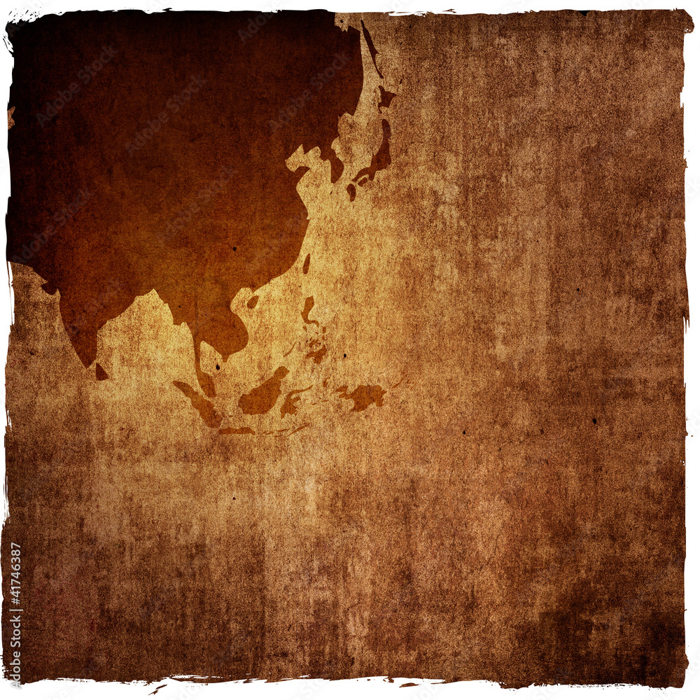Obraz premium aged asia map