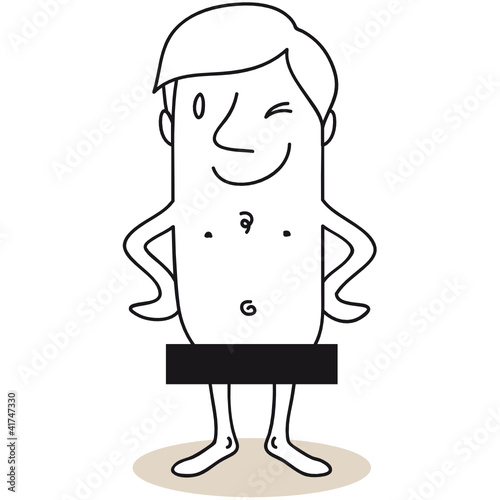 Figur, nackt, zensiert