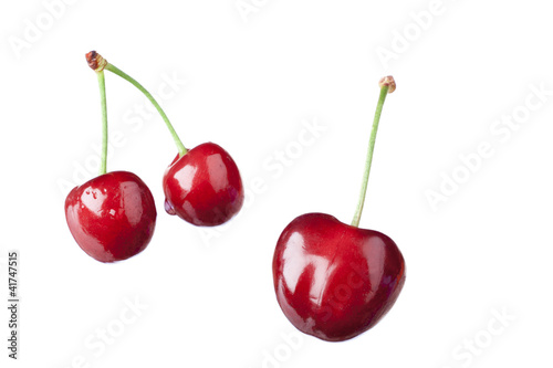 Fresh cherry, isolated on white