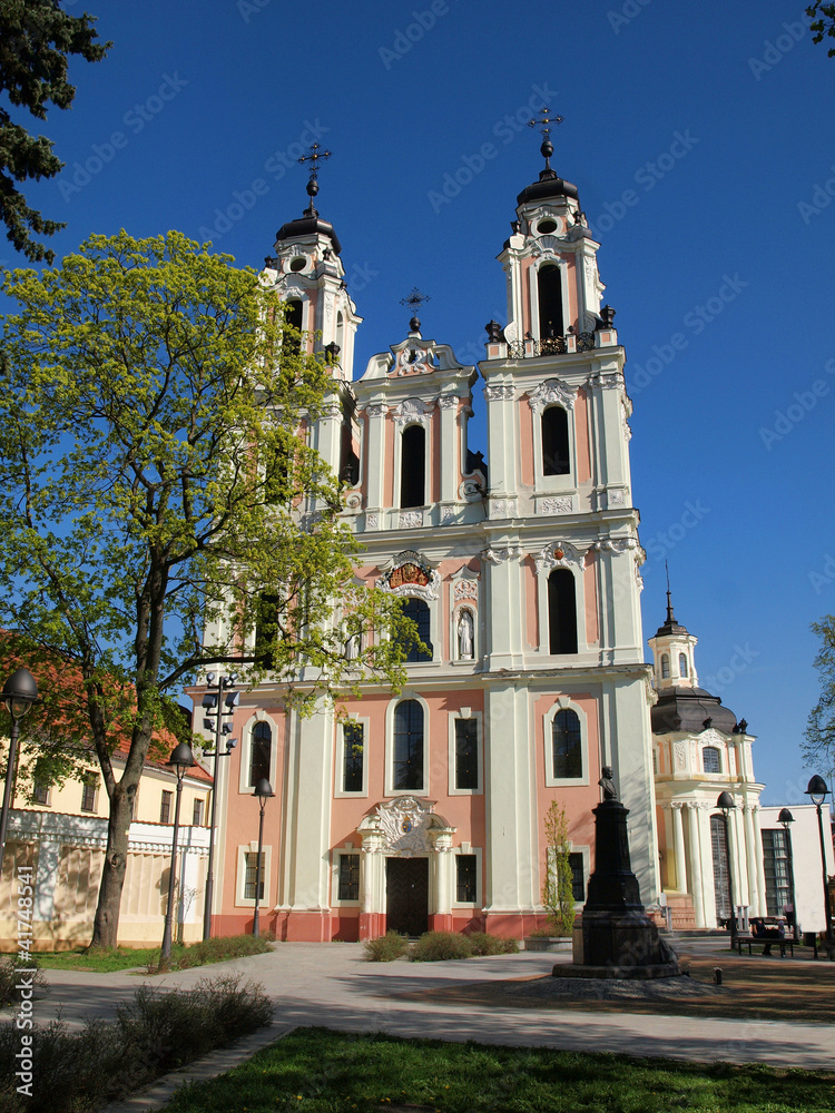 White Catherine church in old Vilnius city