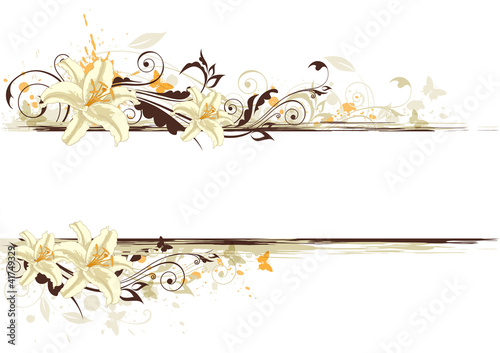 Fototapeta Naklejka Na Ścianę i Meble -  floral background with lily