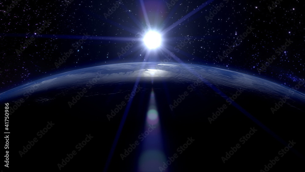 blue sunrise over the pole