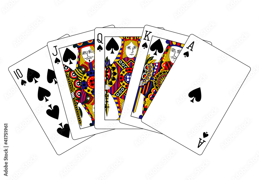 Naklejka premium spades royal flush