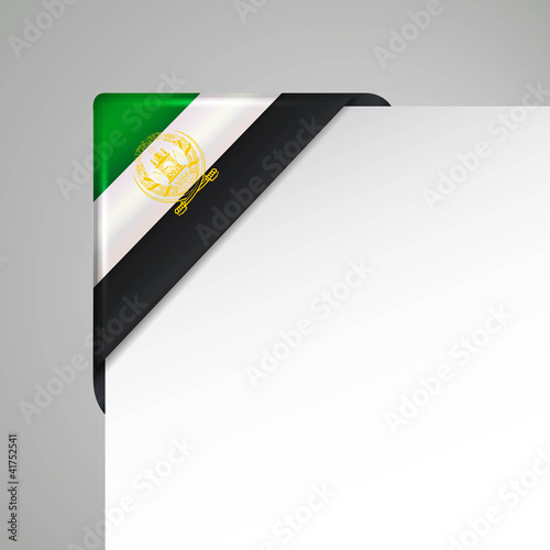 afghanistan metallic vector corner