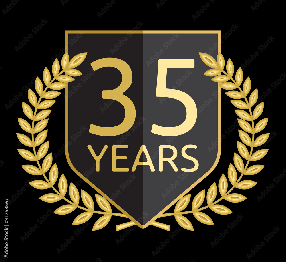 Fototapeta premium laurel wreath 35 years