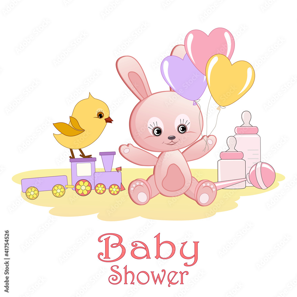 Fototapeta premium Baby Shower card.