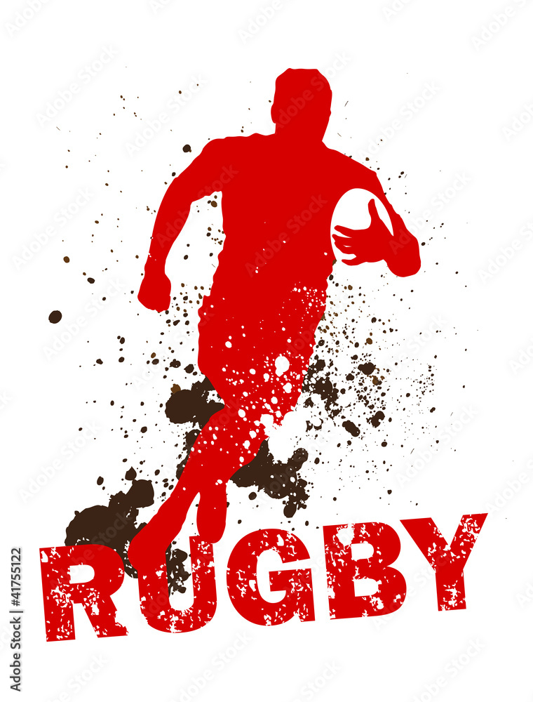 Obraz premium Brudny gracz rugby