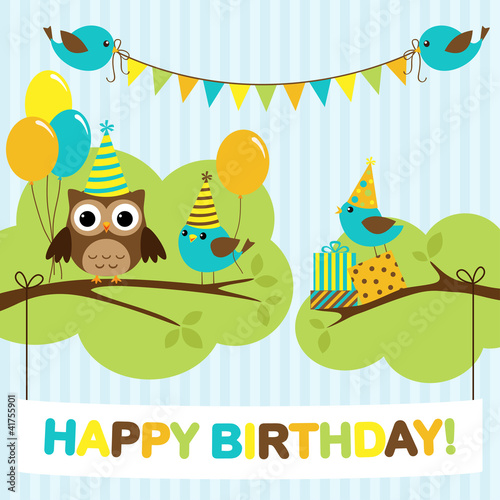 Party birds card