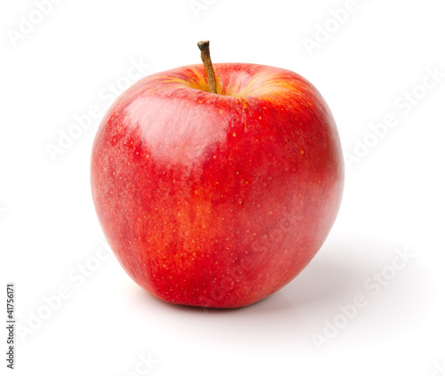 Fresh Red Delicious Apple on White Background