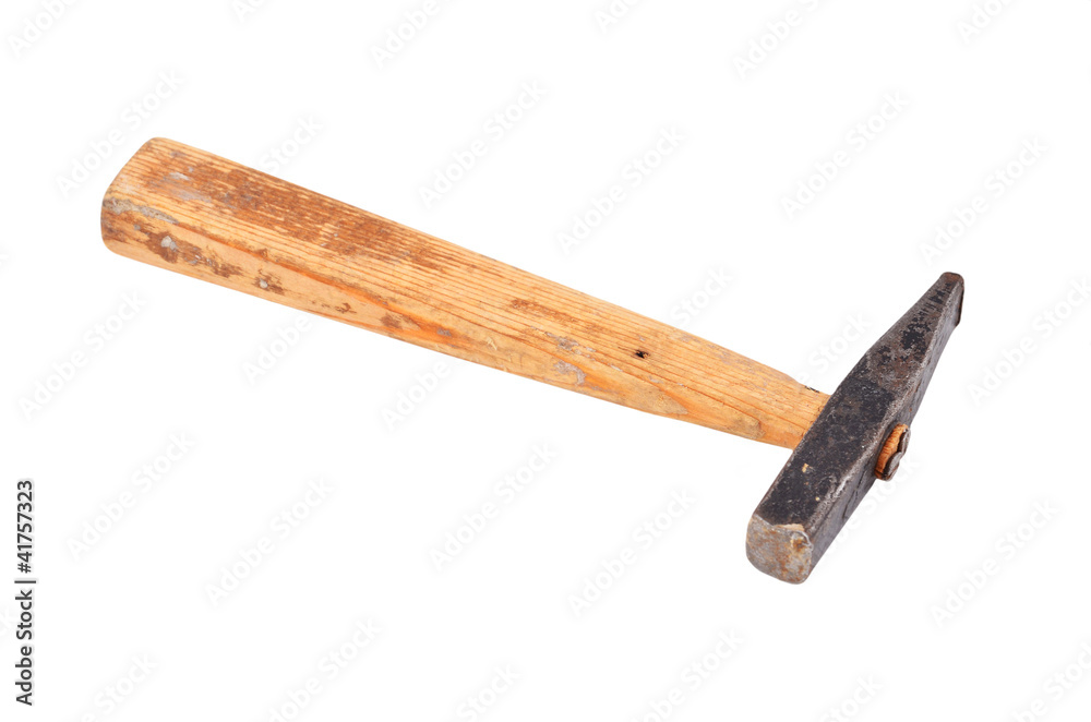 Small rusty hammer, isolated on white background Small rusty hammer, isolated on white background