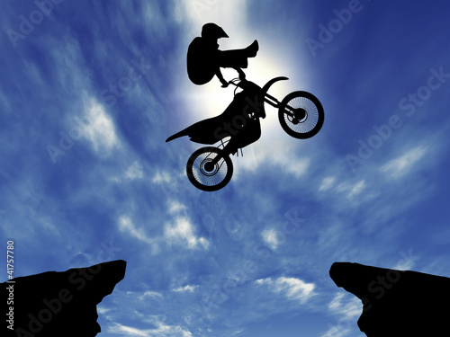 Silhouette *** MOTORCYCLE jump
