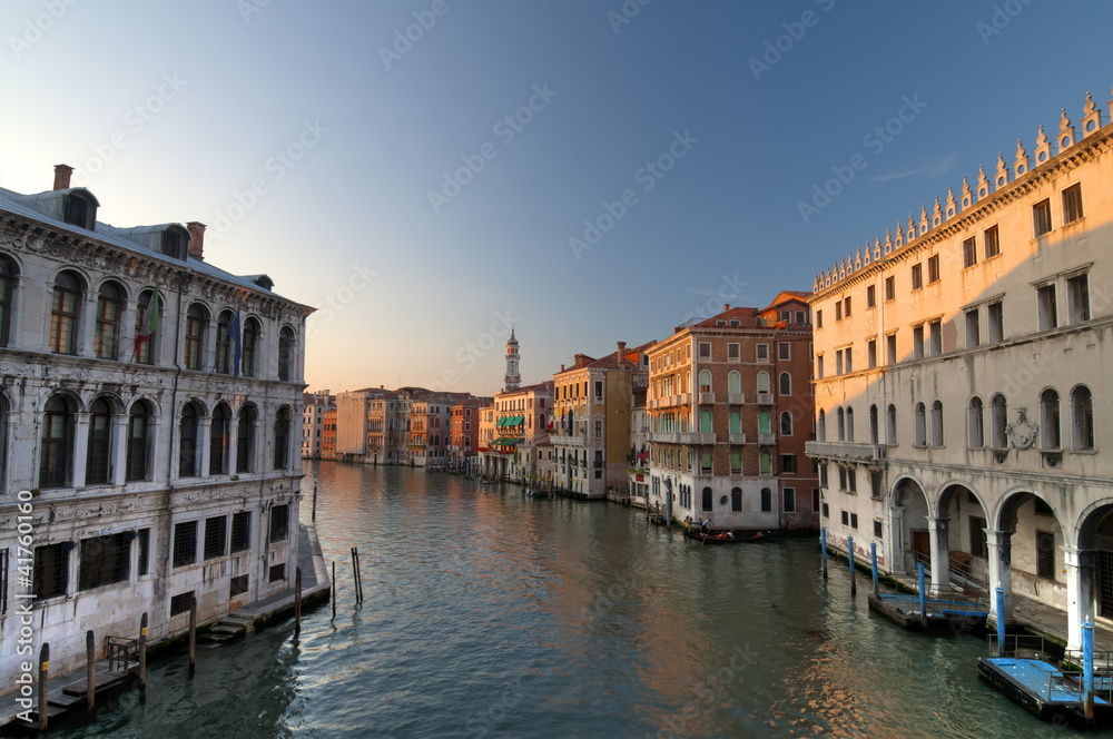 View from Rialto Bridge in Venice, Italy