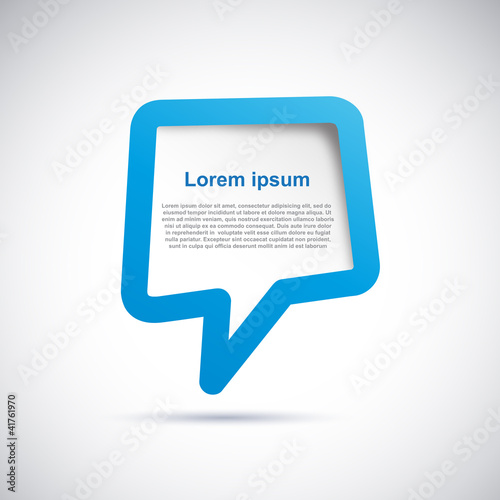Cover speech in blue # Vector