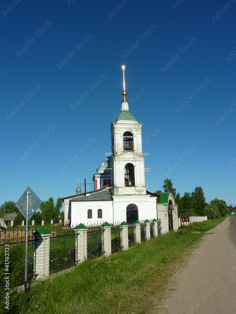Church in Kupanskom. Russia, Yaroslavl region, Pereslavl.