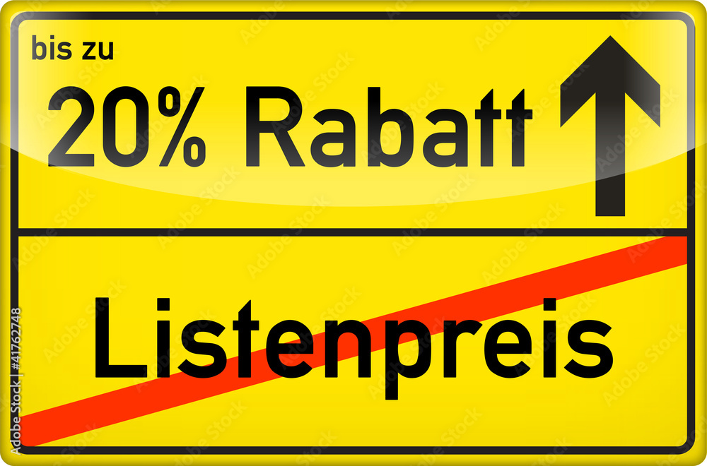 20 % Rabatt 20 % Rabatt