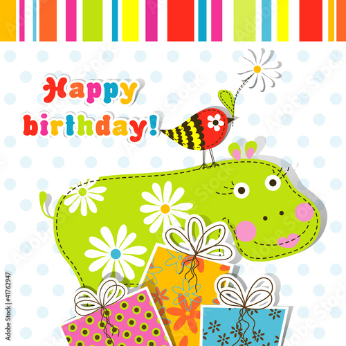 Template greeting card, vector