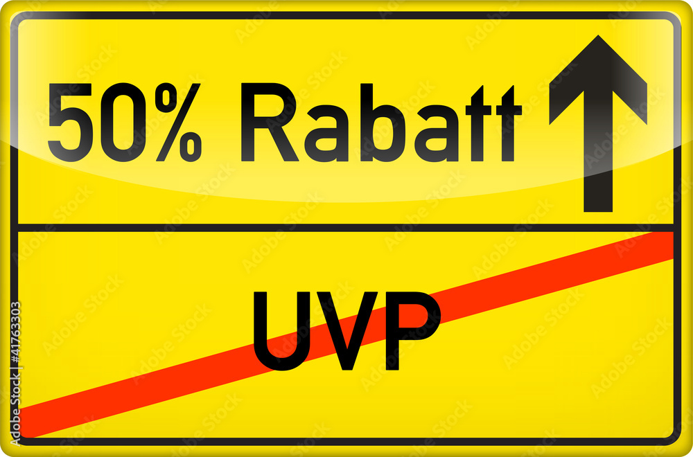50 % Rabatt 50 % Rabatt