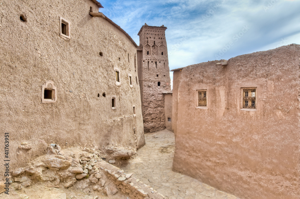 Streets of Ait Ben Haddou at Morocco
