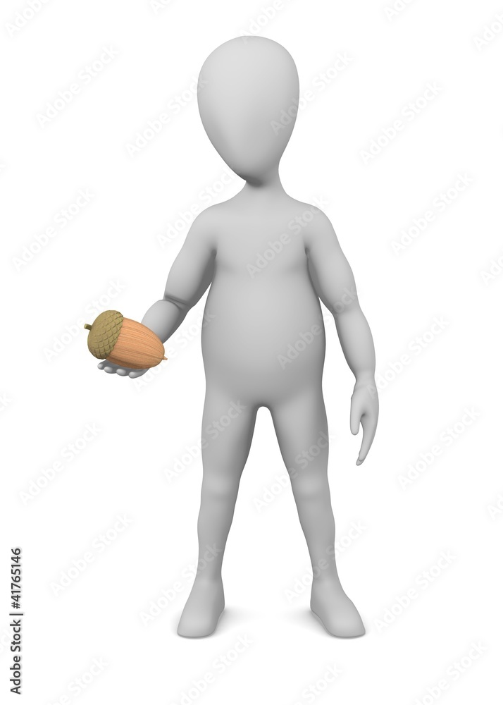 3d render of cartoon character with acorn 3d render of cartoon character with acorn