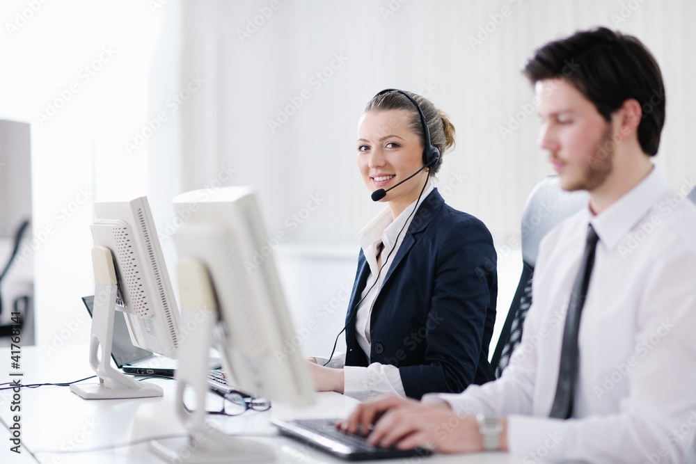 business people group working in customer and help desk office business people group working in customer and help desk office