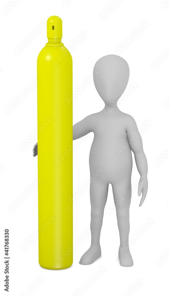 3d render of cartoon character with gas container 3d render of cartoon character with gas container