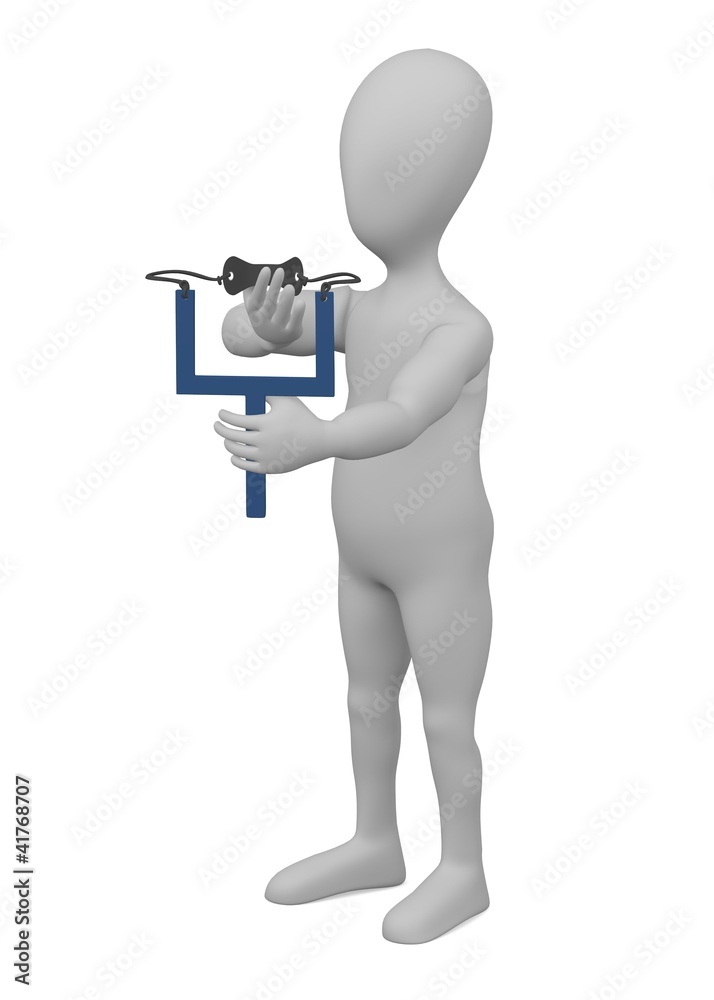 3d render of cartoon character with catapult 3d render of cartoon character with catapult