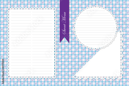 Placemat menu