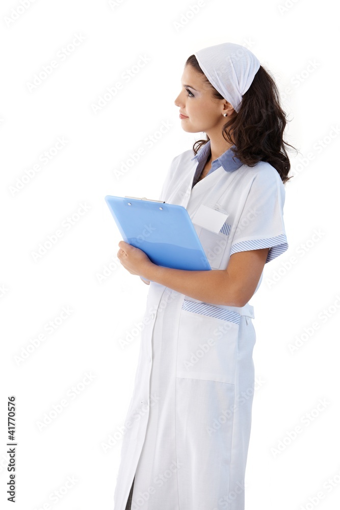 Side view of young nurse Side view of young nurse