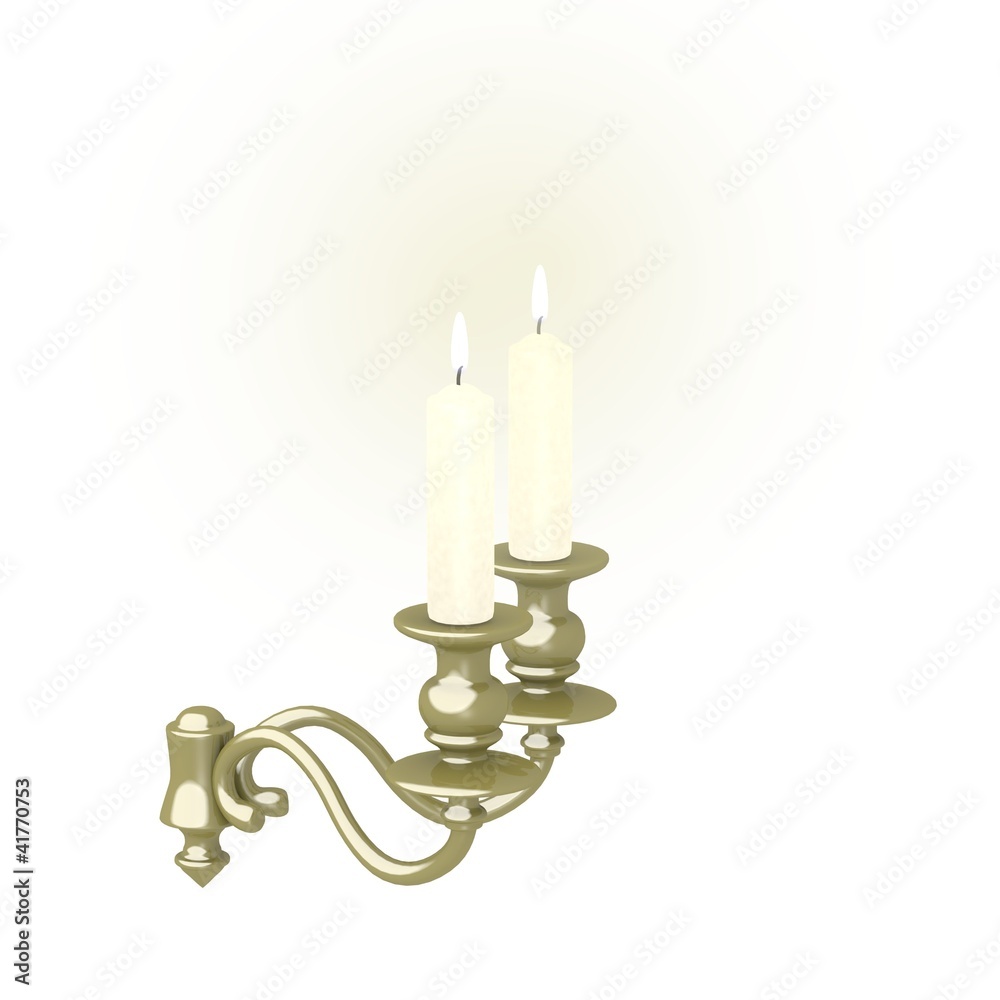 3d render of old candlestick 3d render of old candlestick