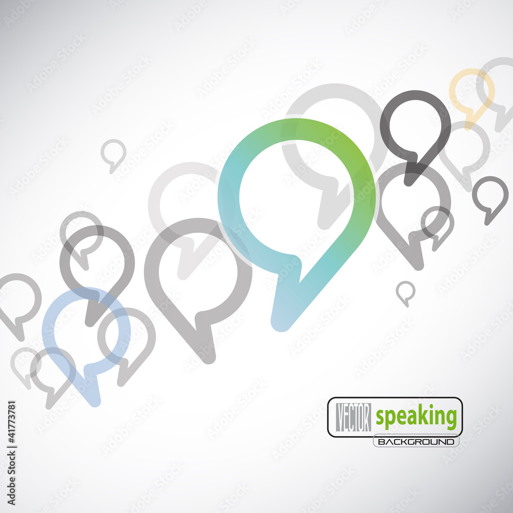 Vector speaking background