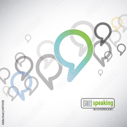 Vector speaking background