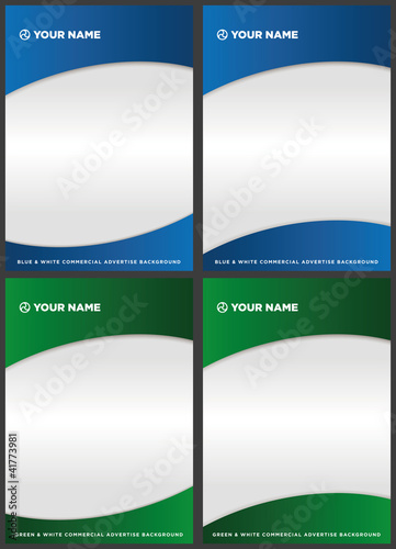 Blue & green adv backgrounds