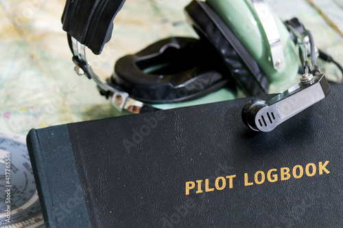 logbook and headset