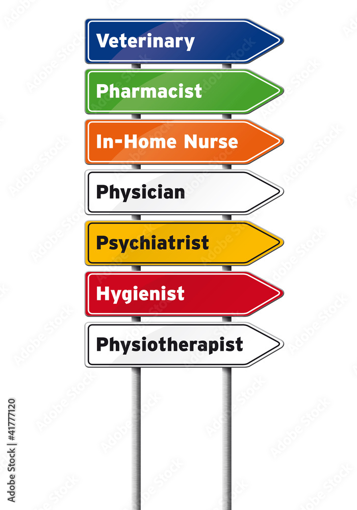 Fototapeta premium Medical Professions Signs