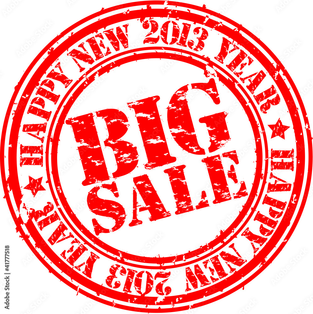 happy new 2013 year big sale rubber stamp, vector illustration happy new 2013 year big sale rubber stamp, vector illustration
