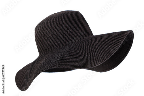 black woman's hat isolated on white background