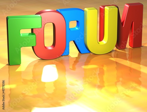 Word Forum on yellow background