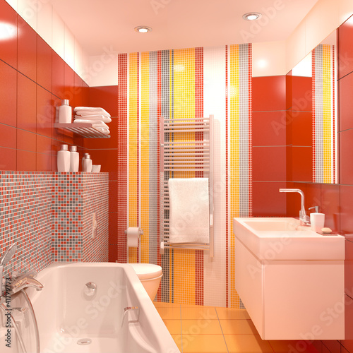 Photography Salle de bain colorée