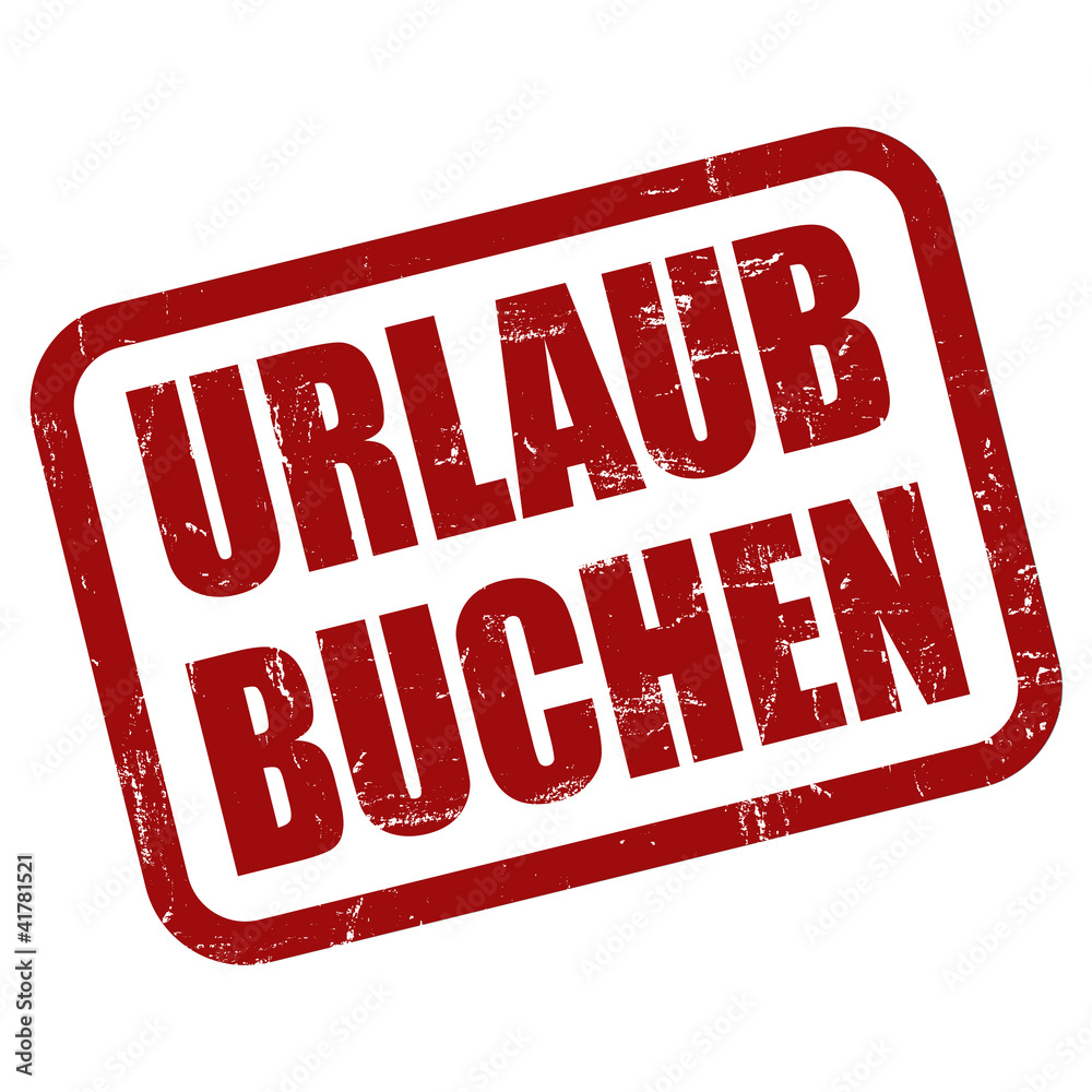 Grunge Stempel rot URLAUB BUCHEN Stock Illustration Adobe Stock