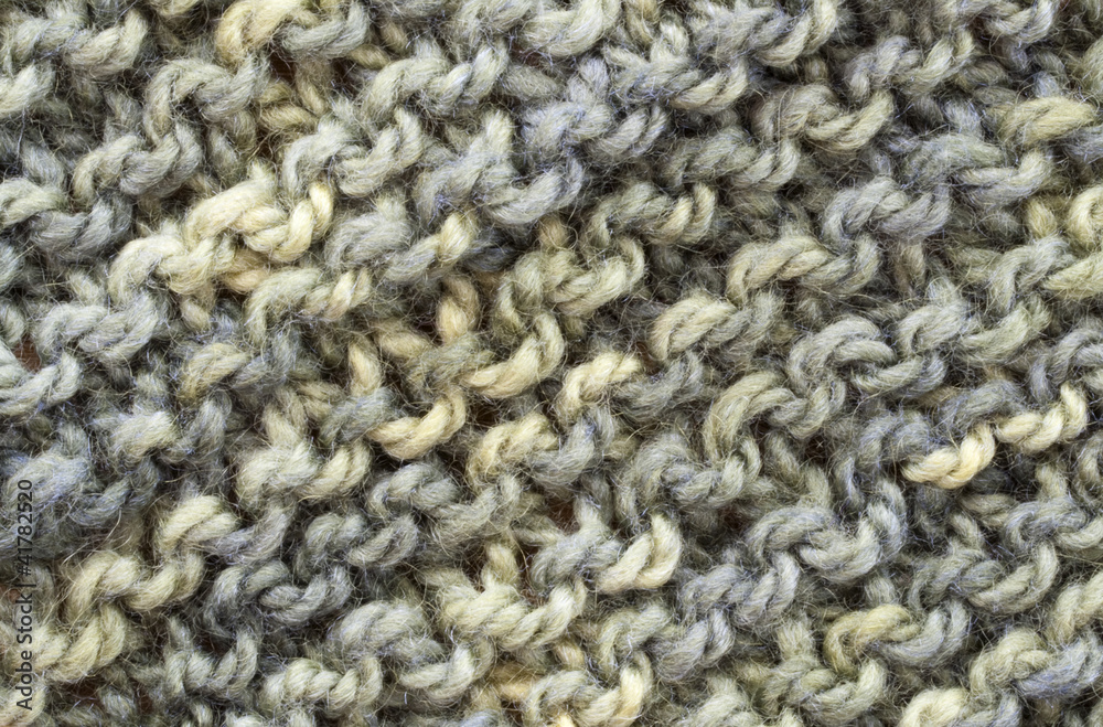 Knitting in shades of green