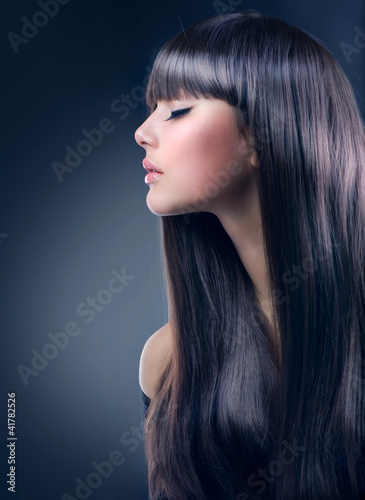 Fashion Brunette Girl. Healthy Long Hair #41782526