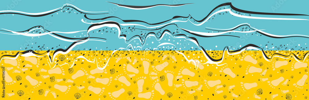Abstract background with waves of the sea and sand Abstract background with waves of the sea and sand