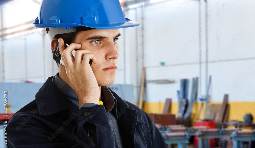 Engineer talking on the phone Engineer talking on the phone