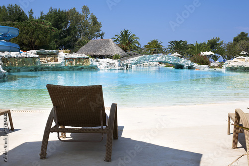 Vacation resort pool area photo