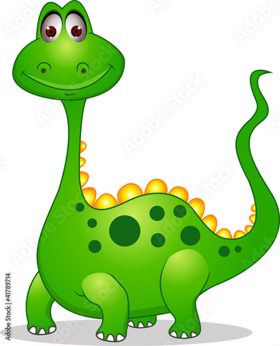 Fototapeta Naklejka Na Ścianę i Meble -  Cute green dinosaur cartoon