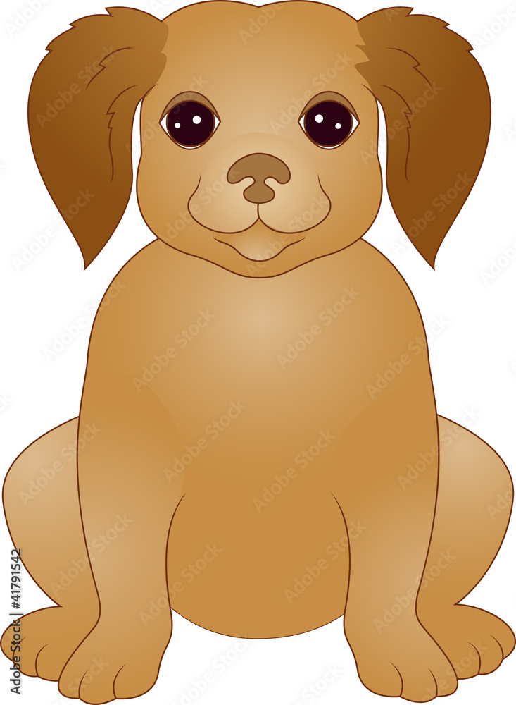 Obraz premium Funny Puppy CArtoon